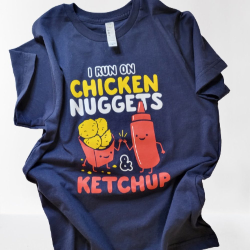 Live and Tell "I Run on Chicken Nuggets & Ketchup" Youth Tee